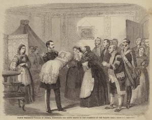 El príncipe Federico Guillermo de Prusia presentando al joven príncipe a los domésticos del palacio de Albert Kretschmer